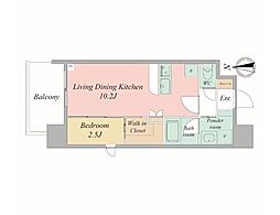 Osaka Metro谷町線 谷町四丁目駅 徒歩5分の賃貸マンション 14階1LDKの間取り