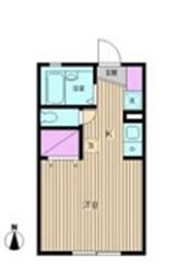 グレイス中野 1Kの間取図画像