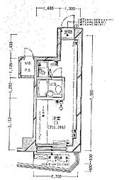 東京メトロ南北線 六本木一丁目駅 徒歩4分の賃貸マンション 5階ワンルームの間取り
