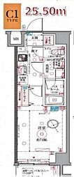 クレヴィスタ亀戸6 1Kの間取図画像