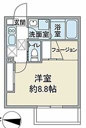 東急池上線 池上駅 徒歩8分の賃貸アパート 3階1Kの間取り
