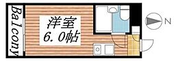 レジダンスイン・目黒 ワンルームの間取図画像