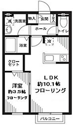 ヘリオス 1LDKの間取図画像