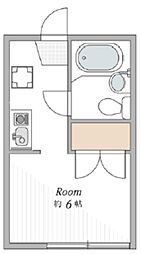 コートM&A Part4 2階1Kの間取り