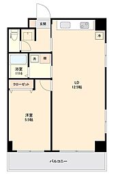東京メトロ千代田線 綾瀬駅 徒歩3分の賃貸マンション 3階1LDKの間取り