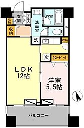 カスタリア荒川 1LDKの間取図画像
