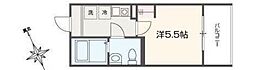 MELLAS相模原 1Kの間取図画像