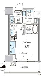 パークアクシス大塚ステーションゲートタワー ワンルームの間取図画像