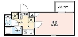 グランクオール秋葉原 1Kの間取図画像