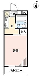 J&Bマンション 1Kの間取図画像