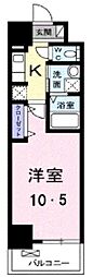 スアヴィス千葉 10階1Kの間取り