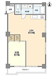ベラビスタ信濃町 1LDKの間取図画像
