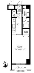 ルミエール 1Kの間取図画像