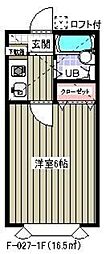 ダイニチ館 F-27 1階1Kの間取り