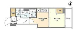 クラリティア入谷 1DKの間取図画像