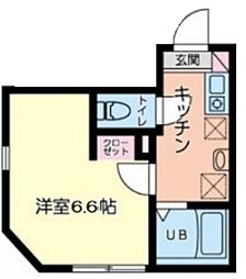 ベリエ相模原 1Kの間取図画像