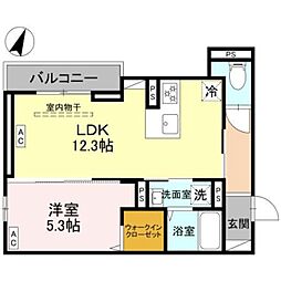さいたま市緑区浦和美園PJ 1LDKの間取図画像