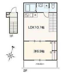 杉並区荻窪1丁目アパート 1LDKの間取図画像