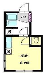 プレールオオサキ ワンルームの間取図画像