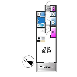 ArtizA堺 ワンルームの間取図画像