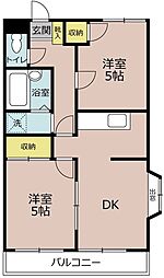 ひいらぎハイツ 2DKの間取図画像
