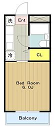 めぞん一刻 1Kの間取図画像