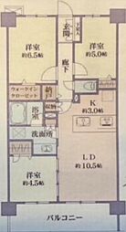 パレステージ大森 504 5階3LDKの間取り