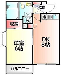 エクセル相模原 1DKの間取図画像
