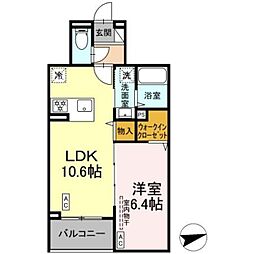 セレスティア祖師谷 3階1LDKの間取り