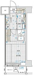ベルグレードKAMEIDO 2階1Kの間取り