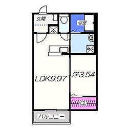 Pomelo(ポメロ) 3階1LDKの間取り