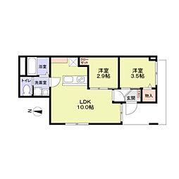 リザーブ北綾瀬 2LDKの間取図画像