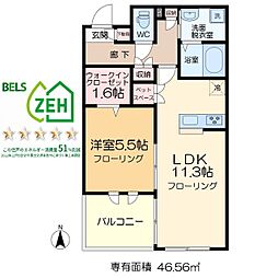 間取図画像 1LDK