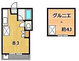 サウスヒル南平 2階1SKの間取り