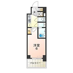 エスリードレジデンス大阪ウエストコート 1Kの間取図画像