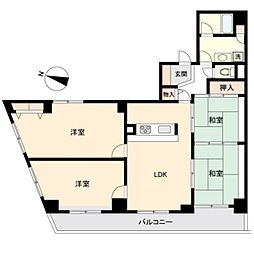 JR仙山線 東照宮駅 徒歩14分の賃貸マンション 10階4LDKの間取り