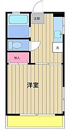 増田マンション 1Kの間取図画像