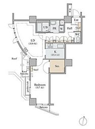 コラム神泉 1LDKの間取図画像