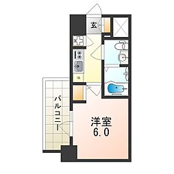 JR大阪環状線 寺田町駅 徒歩3分の賃貸マンション 11階1Kの間取り