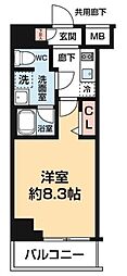 ARCOBALENO KANAMACHIII 1Kの間取図画像