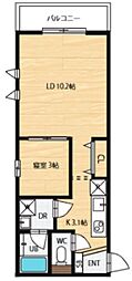 グランディア千葉中央III 1LDKの間取図画像