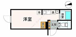 Ｍａｉｓｏｎ ｄｅ Ｇｉｎｚａ Ｅａｓｔ 1階ワンルームの間取り