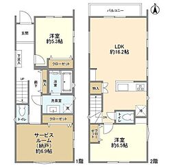 Kolet片倉12 1階2SLDKの間取り