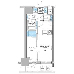 ルフォンプログレ秋葉原マークス 8階1LDKの間取り