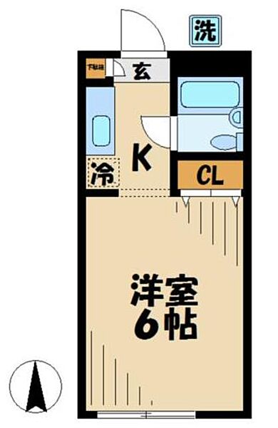 パークサイドハイツ 106｜東京都八王子市大塚(賃貸アパート1K・1階・17.01㎡)の写真 その2