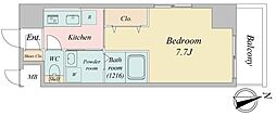 ROYALBLOOMKOEDOKAWAGOE 1Kの間取図画像