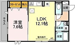 セジュール西台5 1階1LDKの間取り