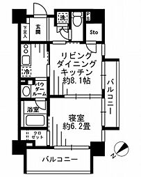 レジディア池尻大橋 11階1LDKの間取り