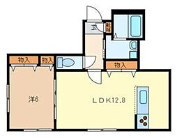 BuenosGion 1LDKの間取図画像