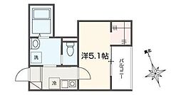 MELLAS吉祥寺 1Kの間取図画像